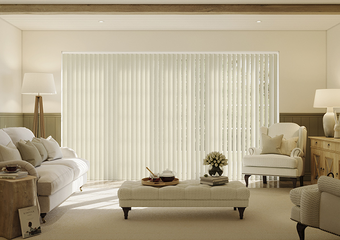 Perla, Powder White - Vertical Blind - Image 3